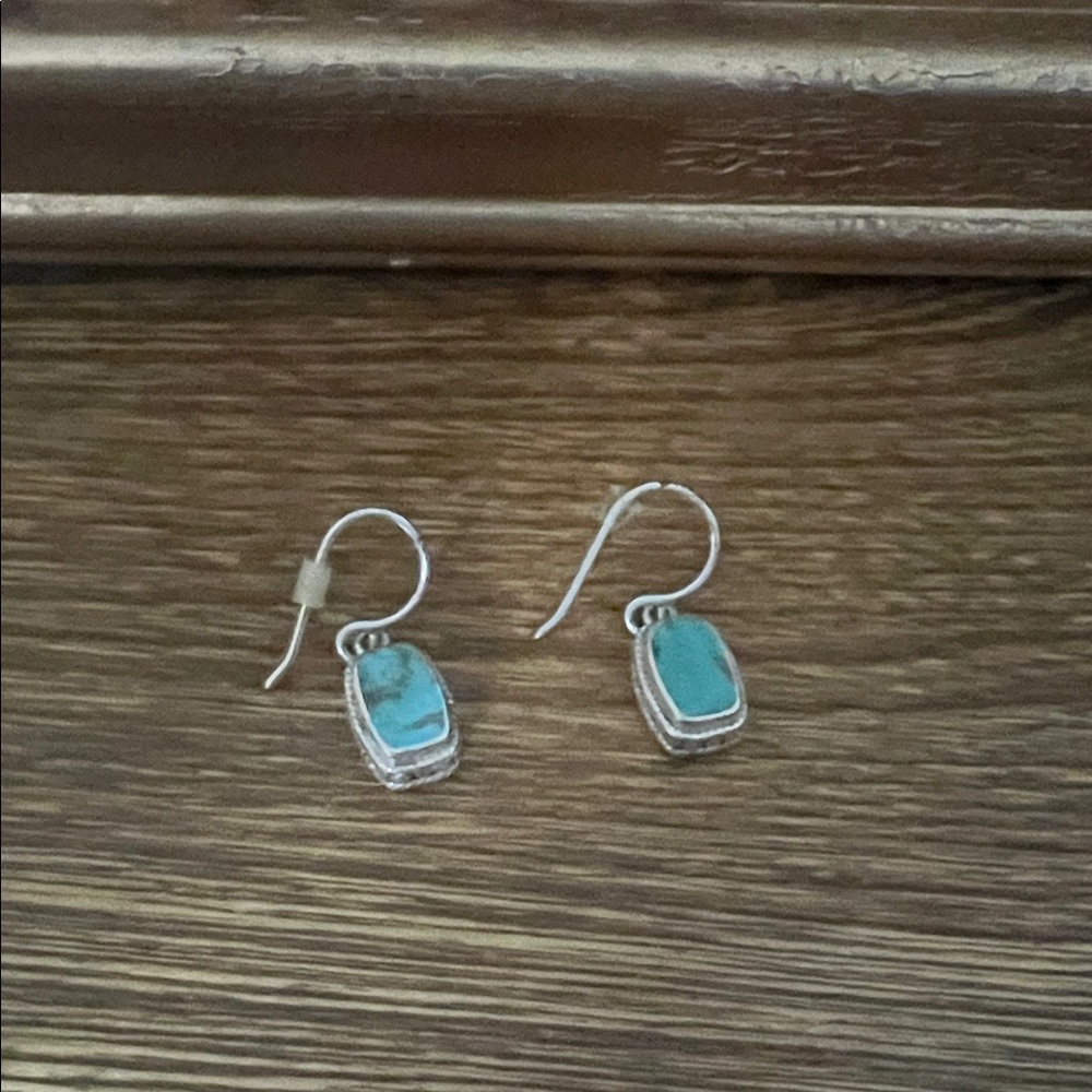 Anna Beck Turquoise Drop Earrings - Teal Blue